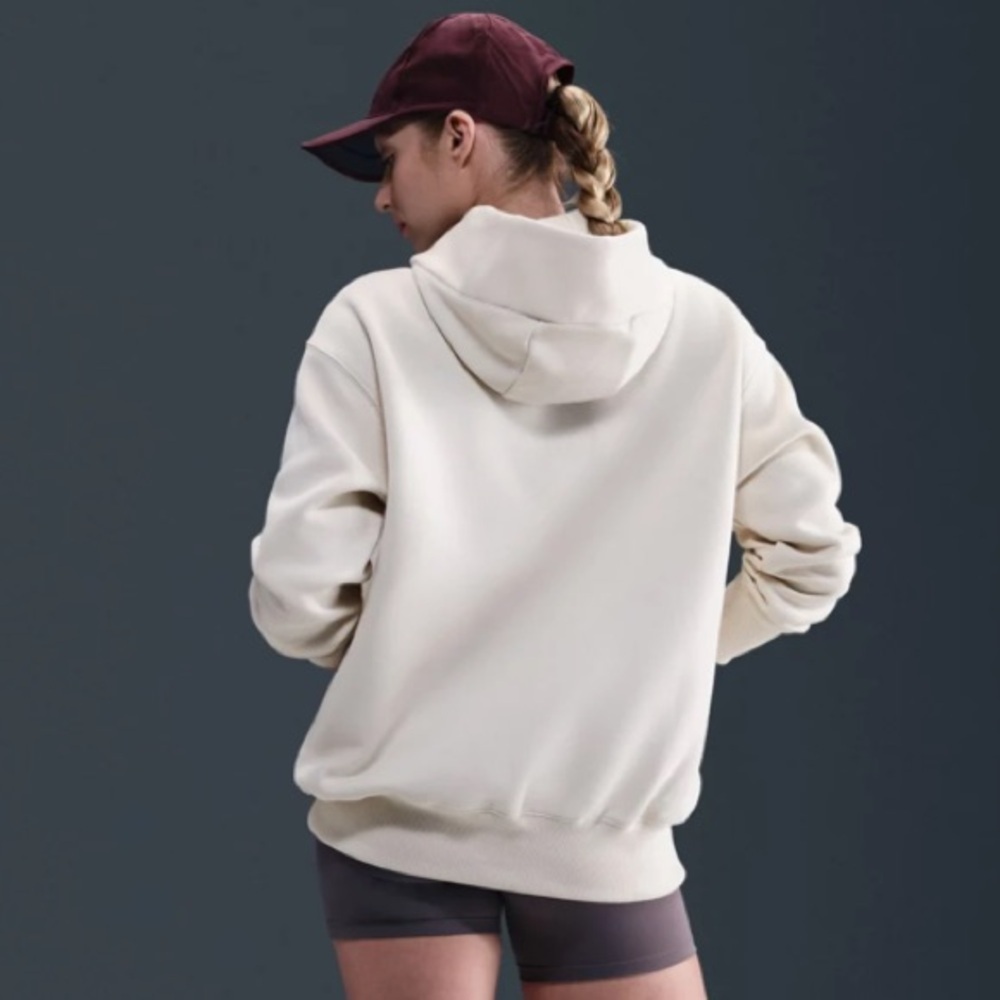Nike Fleece Oversized Hoodie Size Xs Cream Color - Picture 2 of 9